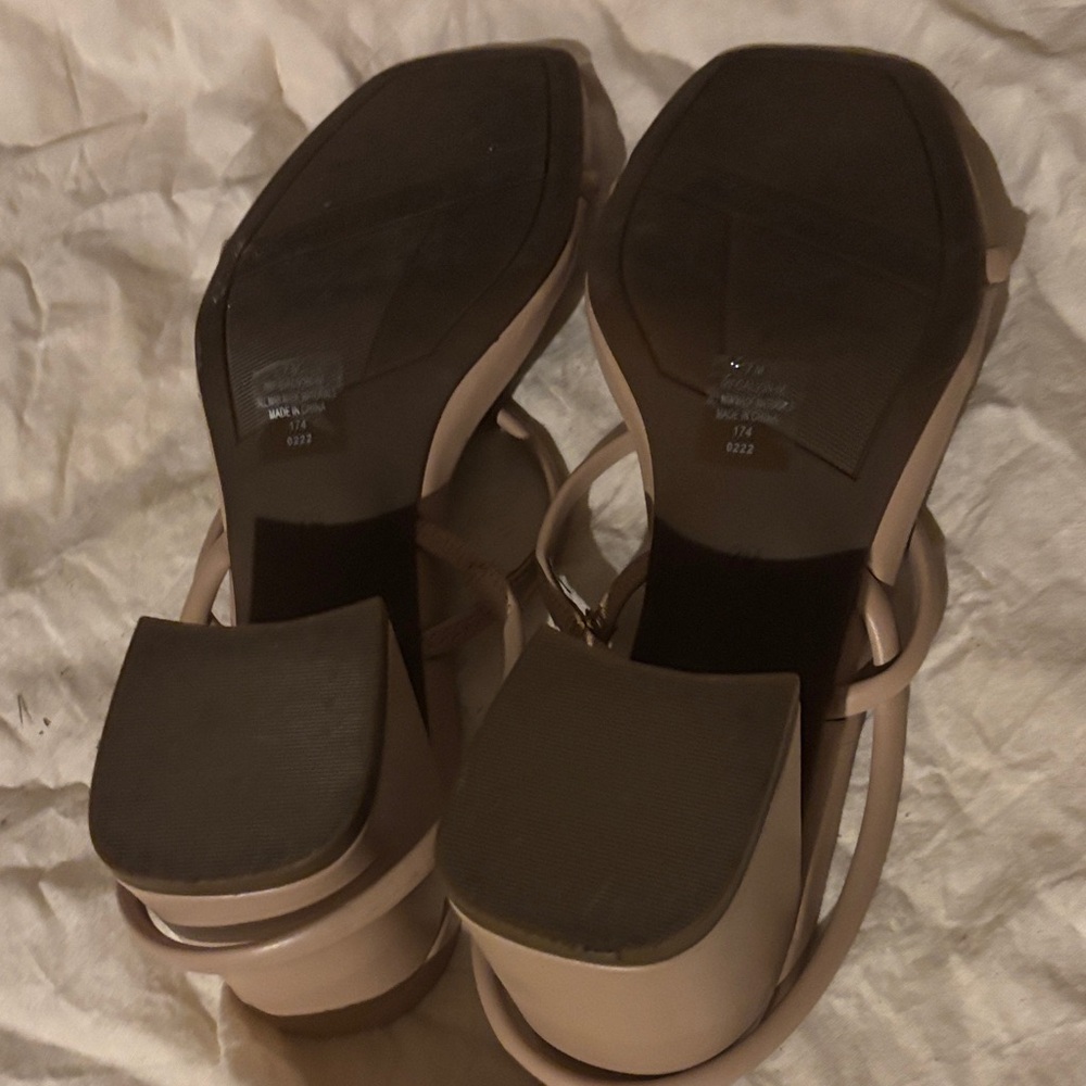 Marc Fisher Blush Pink Strappy Square-Toe Sandals - Picture 2 of 3